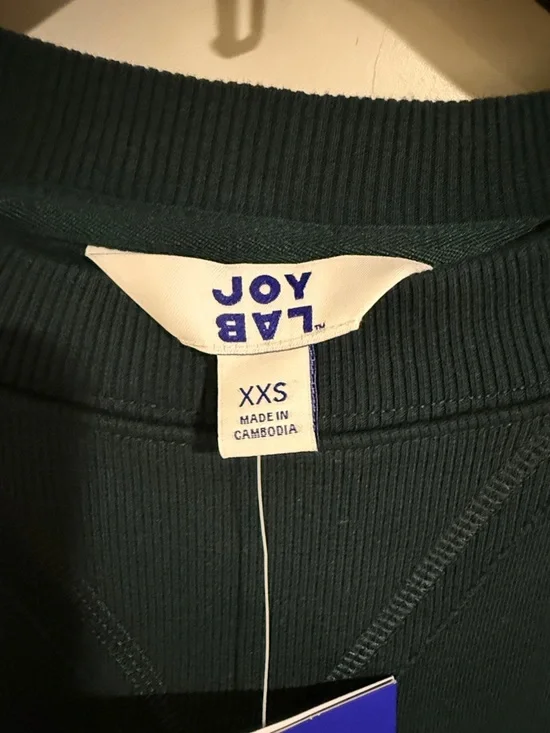 Joy Lab Women's Dark Green Crewneck Sweatshirt - Picture 5 of 8